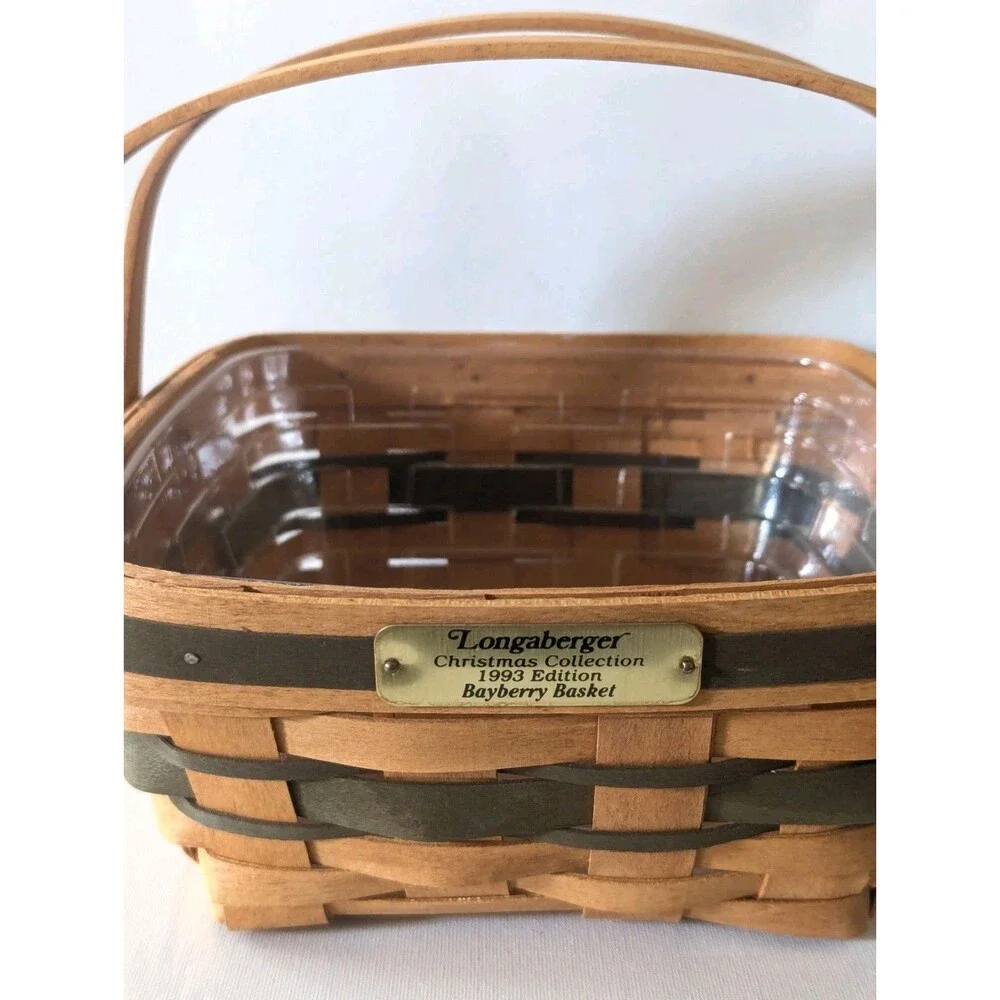 Longaberger 1993 Large Berry Basket with Plastic Liner